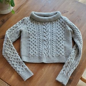Club Monaco Cropped Fisherman Sweater